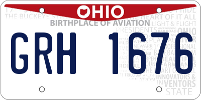 OH license plate GRH1676