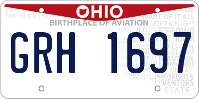 OH license plate GRH1697