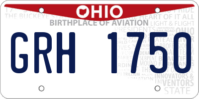 OH license plate GRH1750