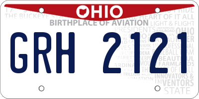 OH license plate GRH2121