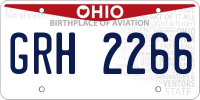 OH license plate GRH2266