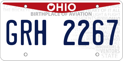 OH license plate GRH2267