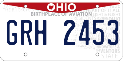 OH license plate GRH2453