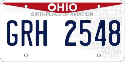 OH license plate GRH2548