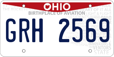 OH license plate GRH2569