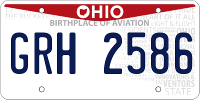 OH license plate GRH2586
