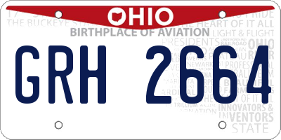 OH license plate GRH2664