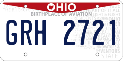 OH license plate GRH2721