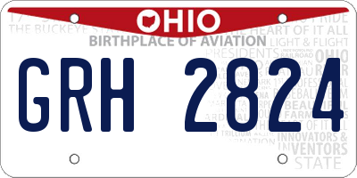 OH license plate GRH2824