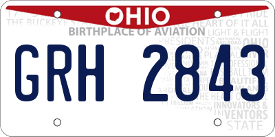 OH license plate GRH2843