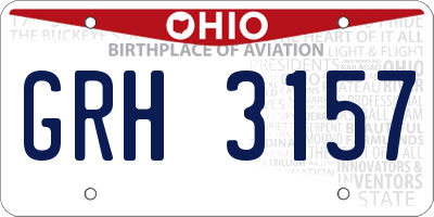 OH license plate GRH3157