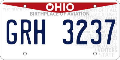 OH license plate GRH3237