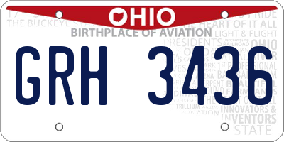 OH license plate GRH3436
