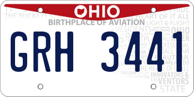 OH license plate GRH3441