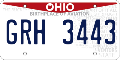 OH license plate GRH3443