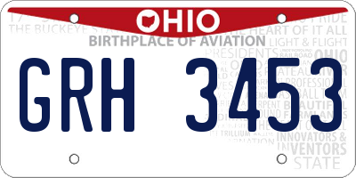 OH license plate GRH3453