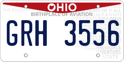 OH license plate GRH3556