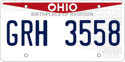 OH license plate GRH3558