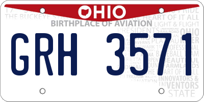 OH license plate GRH3571