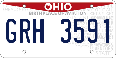 OH license plate GRH3591