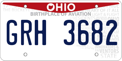 OH license plate GRH3682