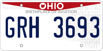 OH license plate GRH3693