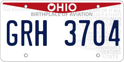 OH license plate GRH3704