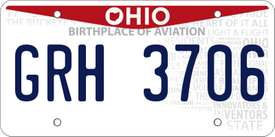 OH license plate GRH3706