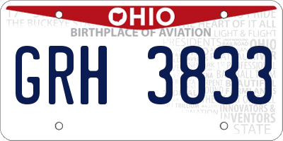 OH license plate GRH3833