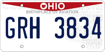 OH license plate GRH3834