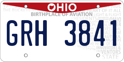 OH license plate GRH3841