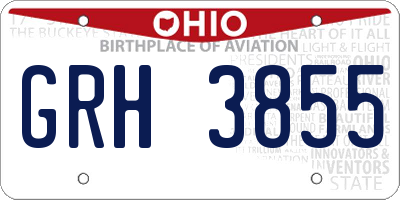 OH license plate GRH3855