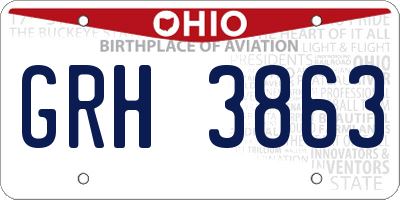 OH license plate GRH3863