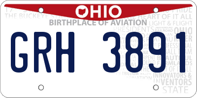 OH license plate GRH3891