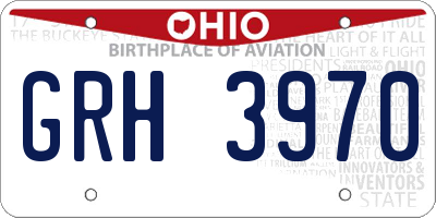 OH license plate GRH3970