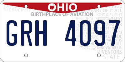 OH license plate GRH4097