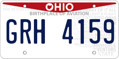 OH license plate GRH4159
