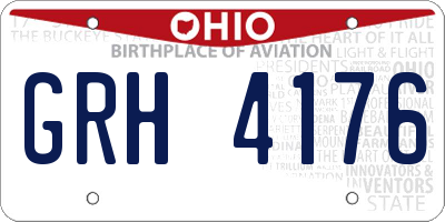OH license plate GRH4176