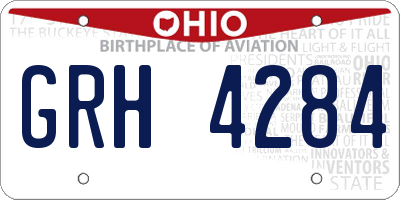 OH license plate GRH4284