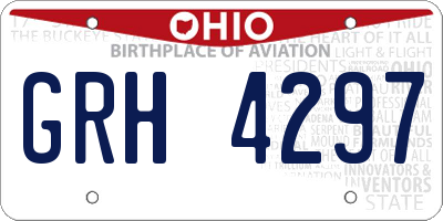 OH license plate GRH4297