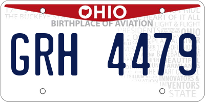 OH license plate GRH4479