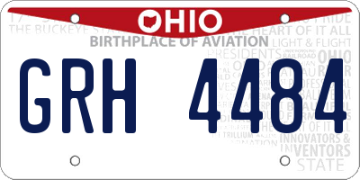 OH license plate GRH4484