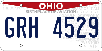 OH license plate GRH4529