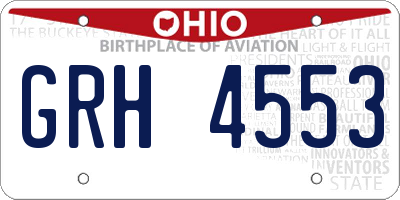 OH license plate GRH4553