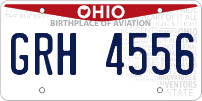 OH license plate GRH4556