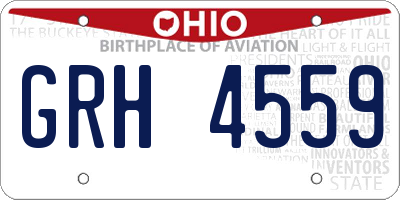OH license plate GRH4559