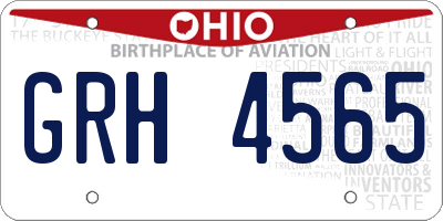 OH license plate GRH4565