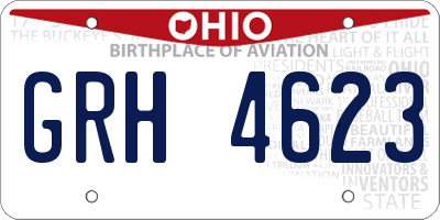 OH license plate GRH4623