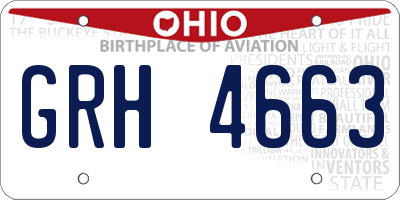 OH license plate GRH4663