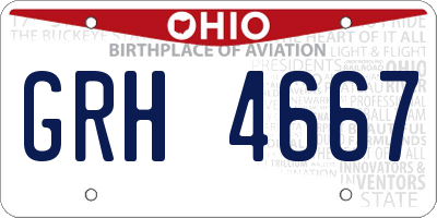 OH license plate GRH4667